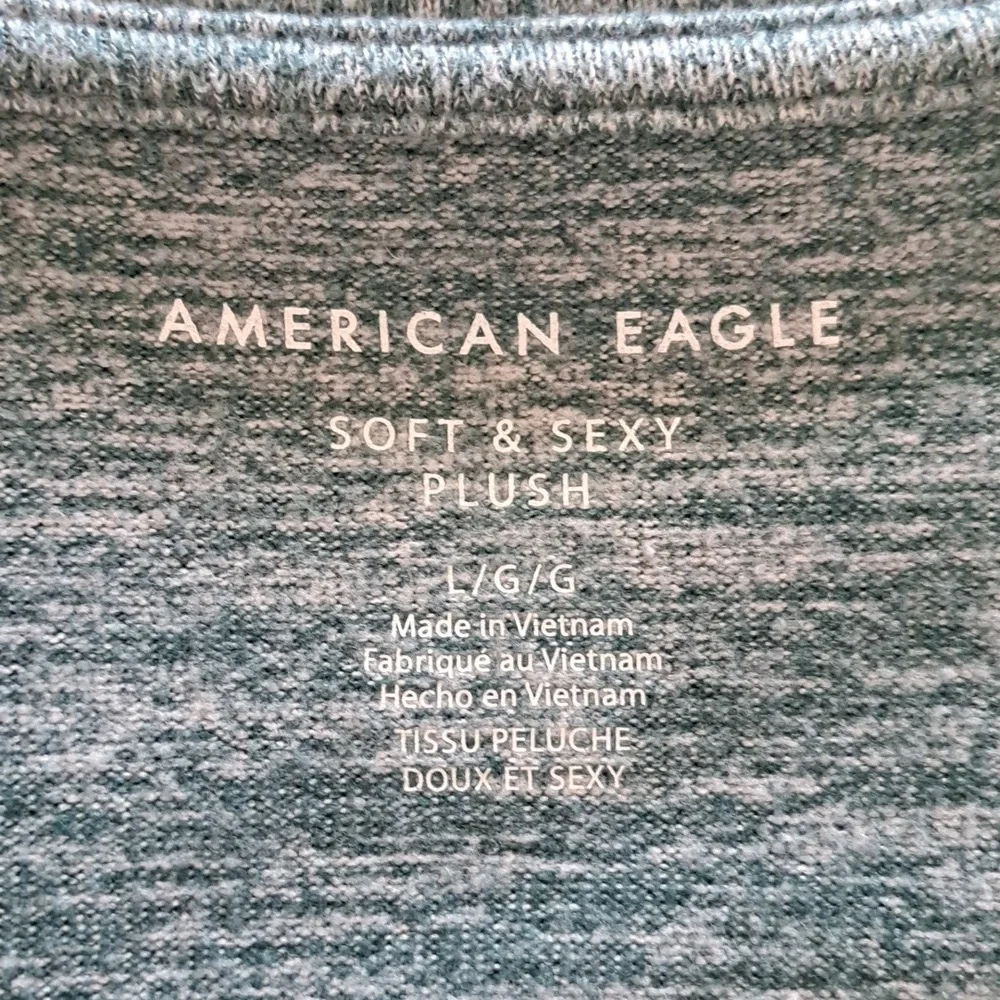 American Eagle Outfitters Soft & Sexy Plush Size Large Marbled  Sage Green - Picture 4 of 13